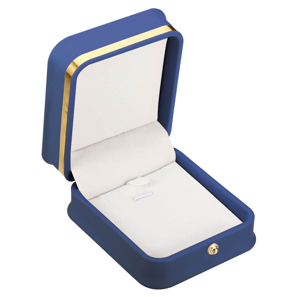 Velvet Necklace Box, Single Slot Jewelry Holder for Wedding Style 3