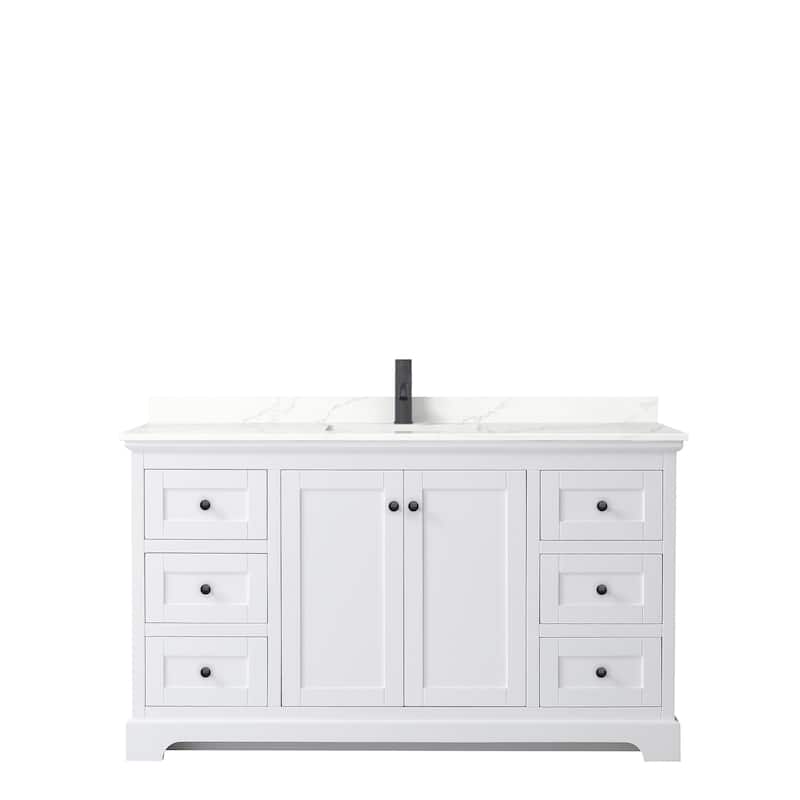 Avery 60-inch Single Vanity, Quartz Top