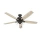 preview thumbnail 4 of 11, Hunter 60" Dondra Ceiling Fan with LED Light Kit and Pull Chain, Formal, Transitional