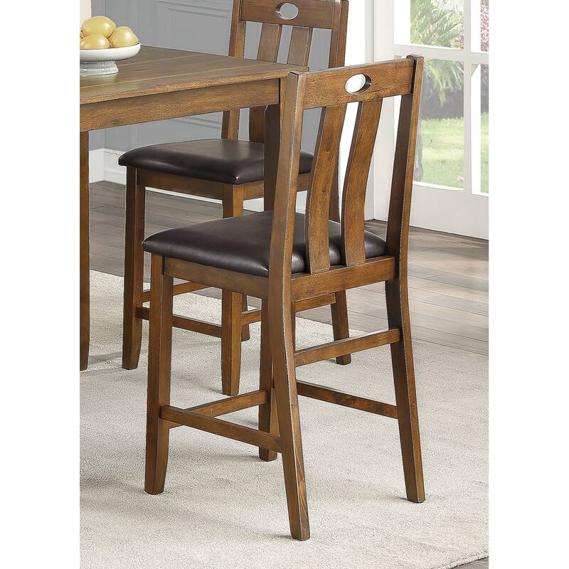 5 Piece Counter Height Dining Table Set, Wooden Kitchen Dining Room Furniture Set with Square Table and 4 Chairs