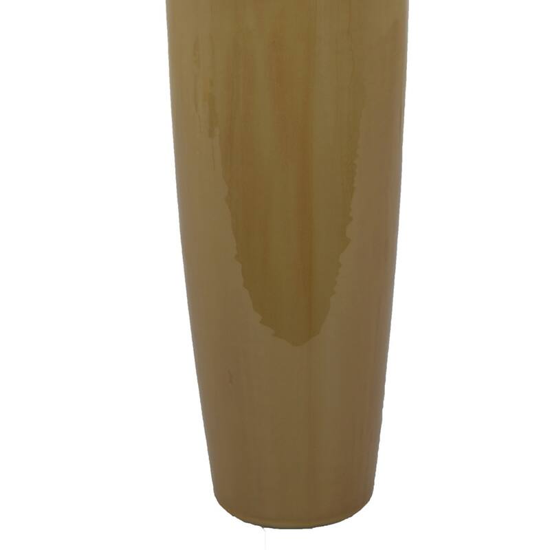 Jesi Accent Temple Jar with Lid, Decorative Brown Ceramic, 29 Inch