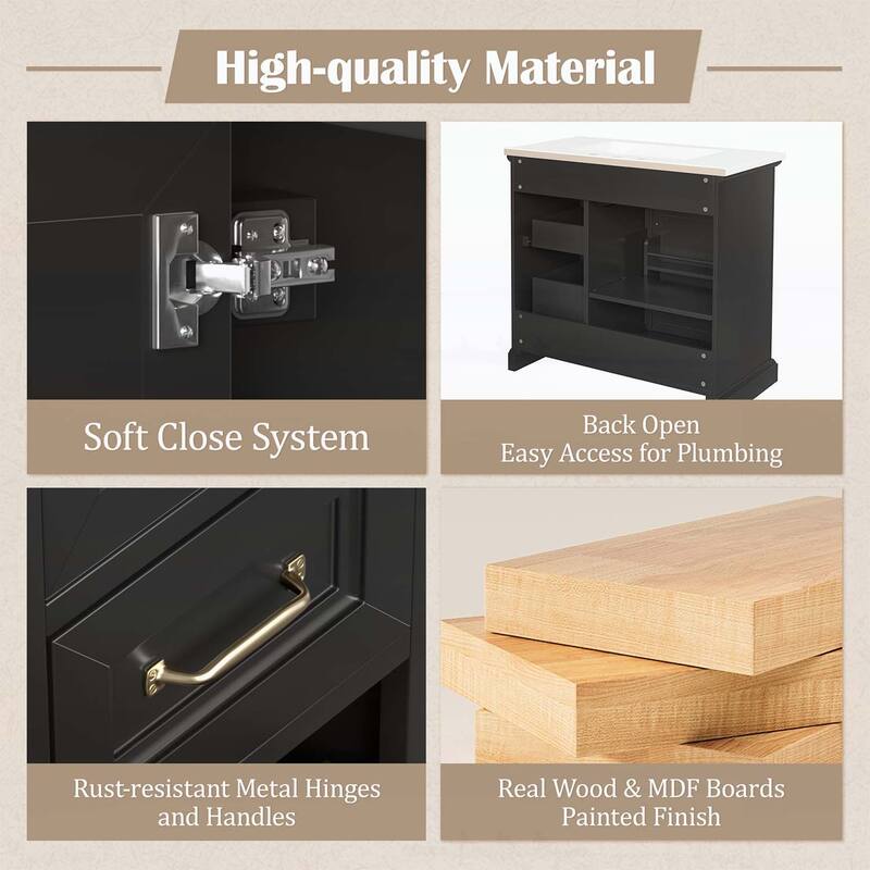 36" Bathroom Vanity with Sink