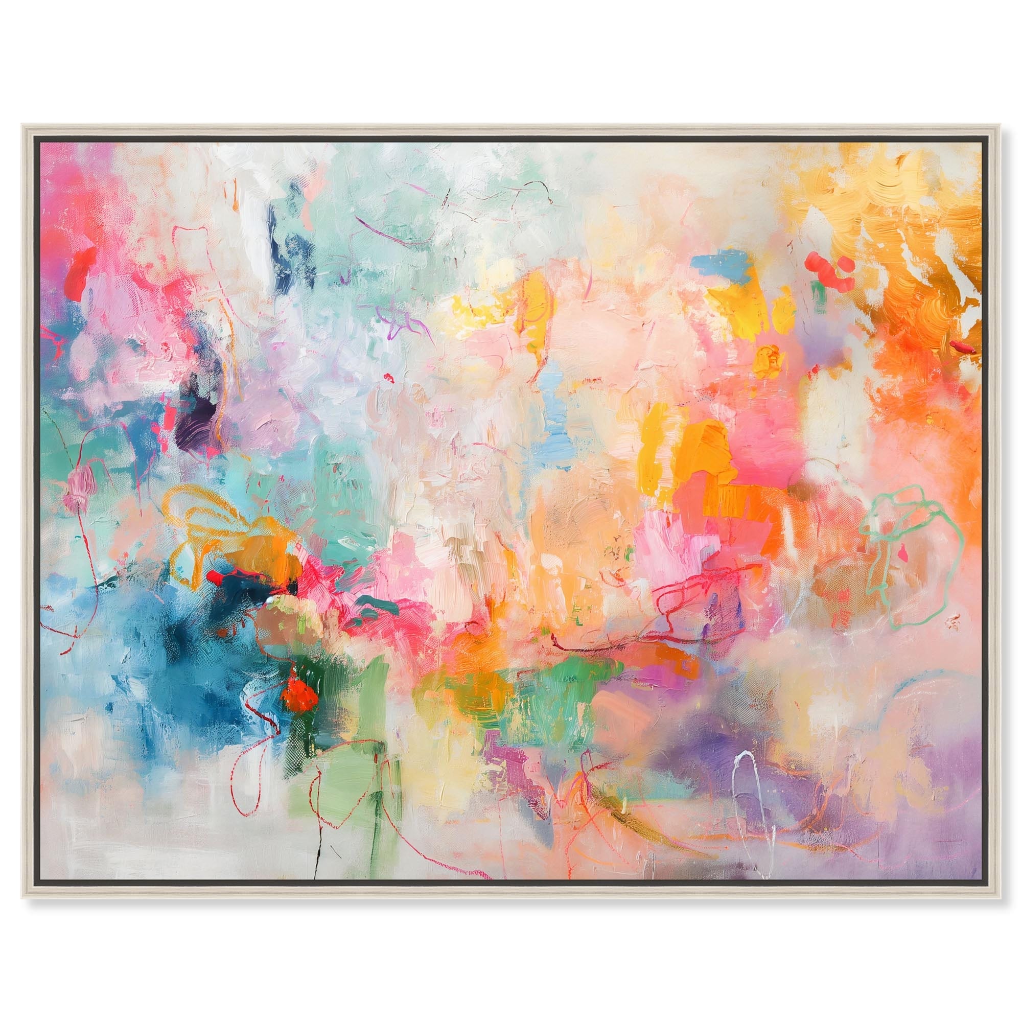 I'm Coming Up I Bright Decor Framed Canvas Print by Art Remedy