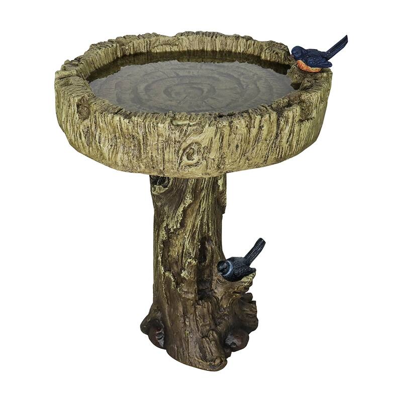 Outdoor Garden Bird Bath 24.4 Inch High Weather Resistant Birdbath