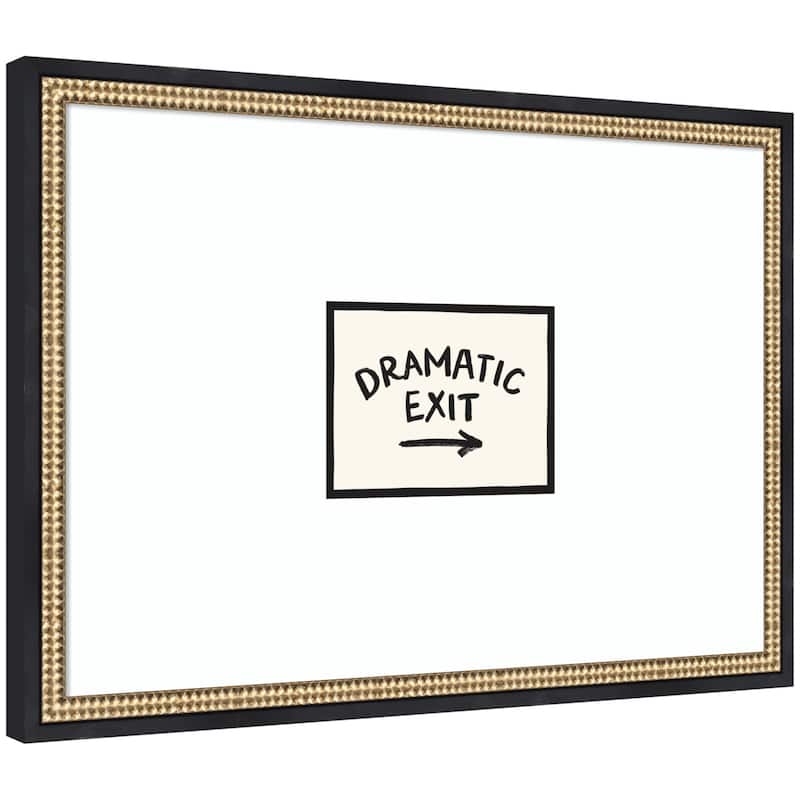 Kate and Laurel Dramatic Exit Entryway Sign by Lucky Guava Framed Wall Art Print