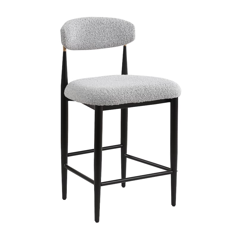 Morden Fort Modern Armless Boucle Bar Chairs(Set of 4)
