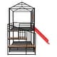 preview thumbnail 19 of 33, Twin Over Twin Metal Bunk Bed, Housebed with Slide and Storage Stair