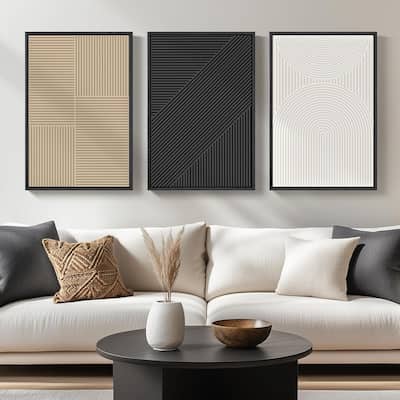 Modern Neutral Minimalist Canvas Paintings Wall Decor