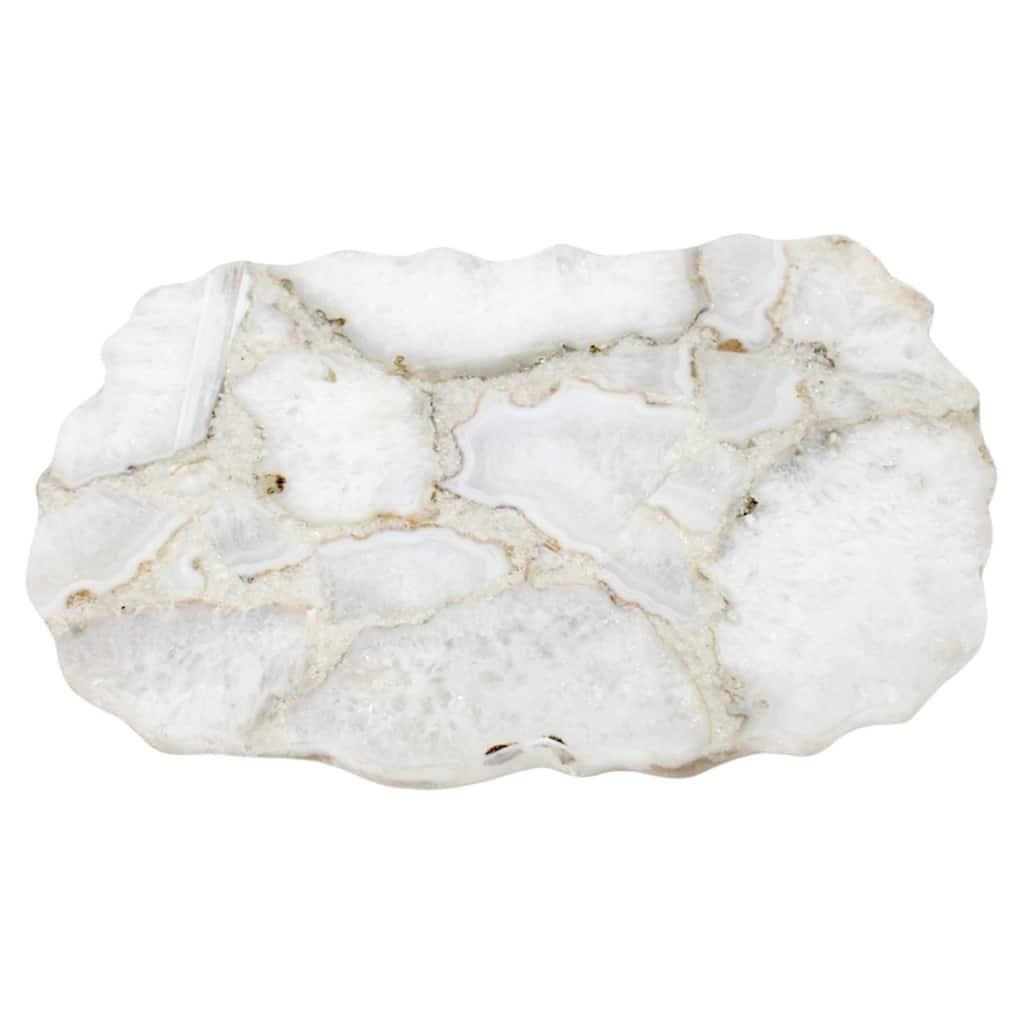 Lg. White Agate Organic Platter