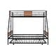 preview thumbnail 7 of 23, Anti-Noise Design Metal Twin over Full Bunk Bed with Trundle, Black