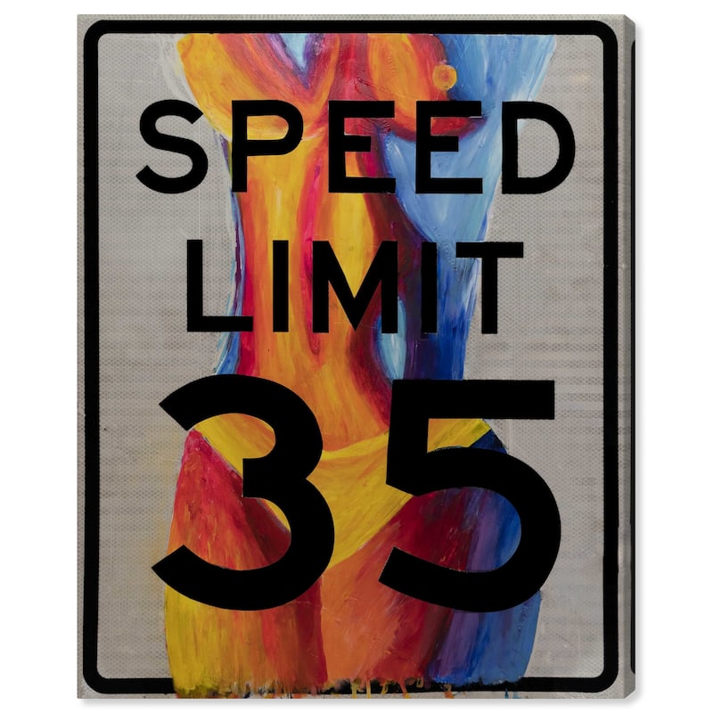 Wynwood Studio JJ Hammond - Speed Limit 35 Modern & Contemporary Wall Art Canvas Print