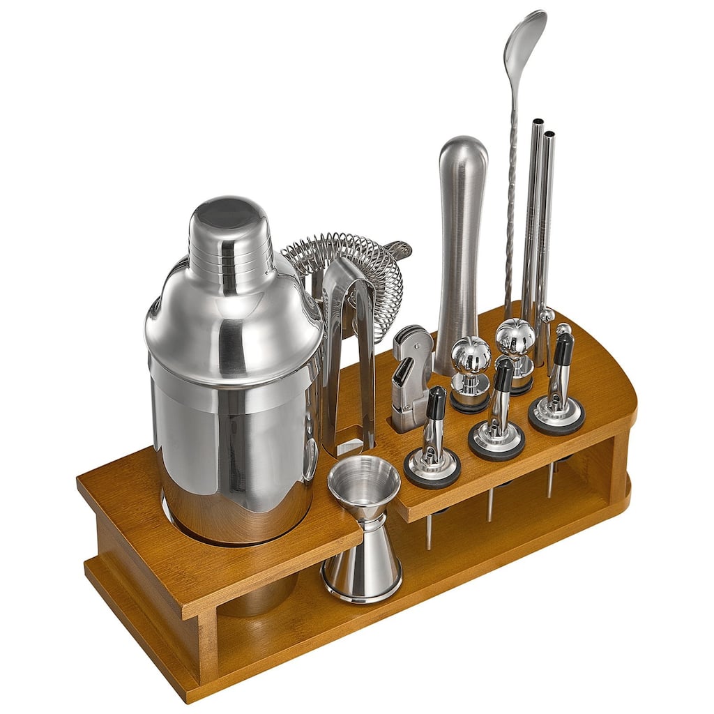 18-Piece Stainless Steel Cocktail Shaker Set for Bartenders - 11.22 x 4.33 x 10.83 in