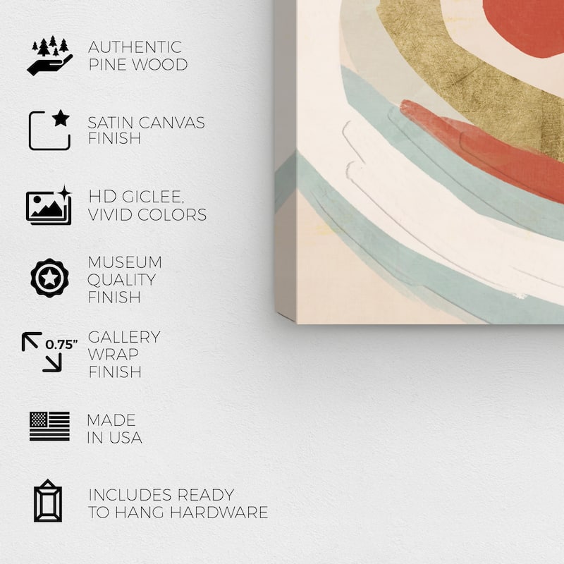 Wynwood Studio Canvas Abstract Sunset Breeze White and Cream White Modern & Contemporary Wall Art Canvas Print