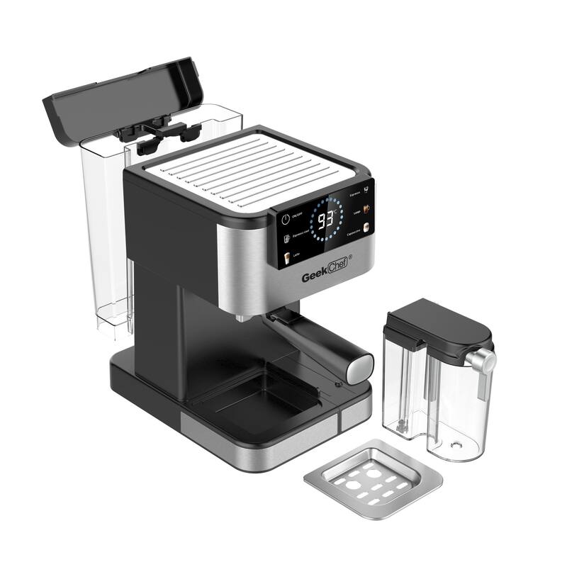 Anmytek 20 Bar Home Barista Espresso Machine Automatic Milk Frother TouchScreen ESE POD Cappuccino Latte
