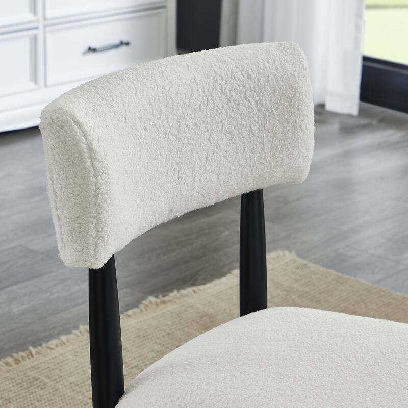 Ellis Boucle Upholstered Dining Chairs, Set of 2