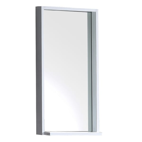 Fresca FMR8118 Allier 31-1/2" x 16" Plywood Framed Mirror with Shelf. Opens flyout.