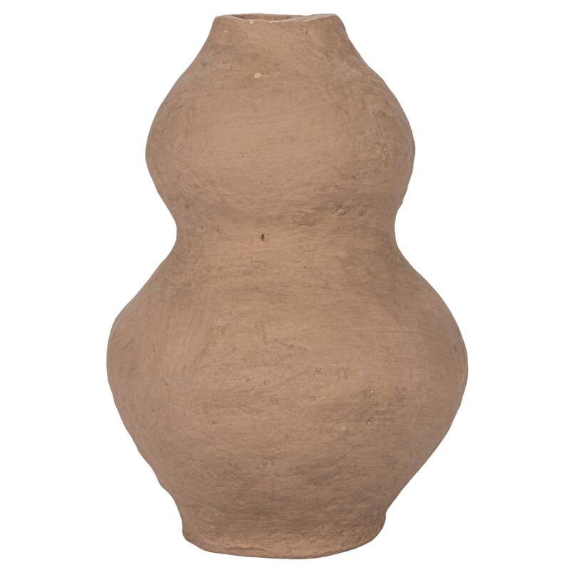 Handmade Paper Mache Vase with Dusty and Smooth Design