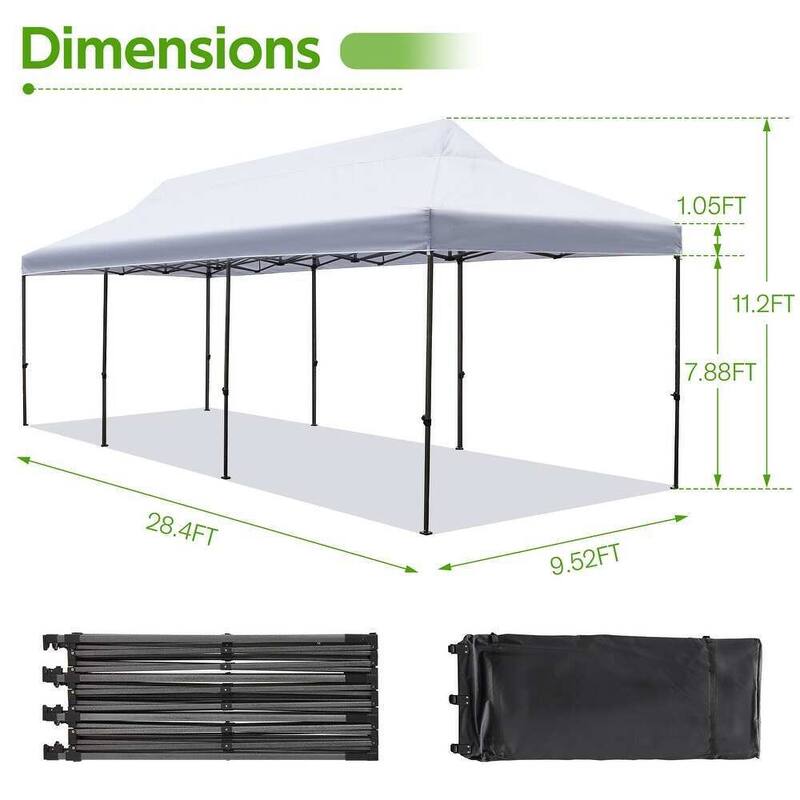 EROMMY Commercial-Grade Instant Canopy Tent – Features Roller Bag, Sandbags, Wind Ropes, and Ground Stakes