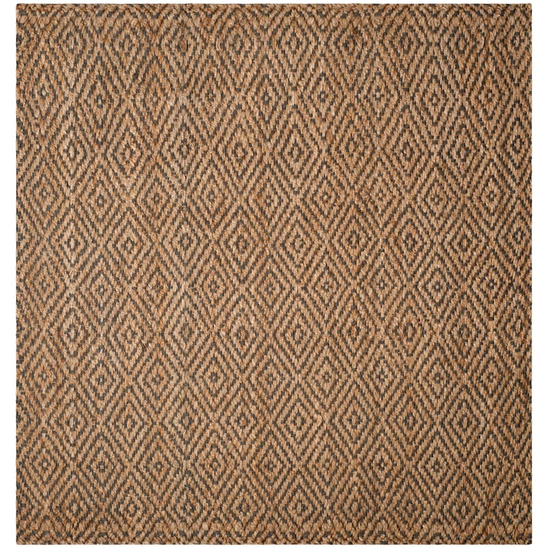 SAFAVIEH Handmade Natural Fiber Caylee Jute Rug - 9' Square - Natural/Grey