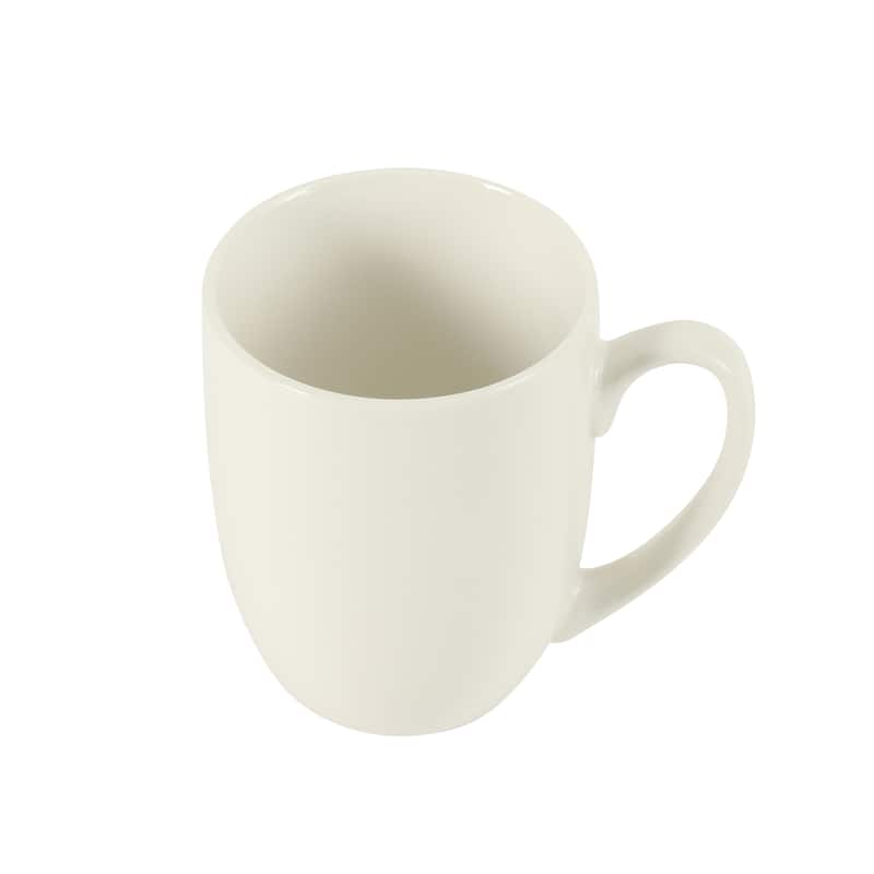 Gibson Home Great Essentials 12 Ounce Porcelain Coffee Mug Set - Cups for Latte, Hot Tea, Cappuccino, Mocha, Espresso, Cocoa