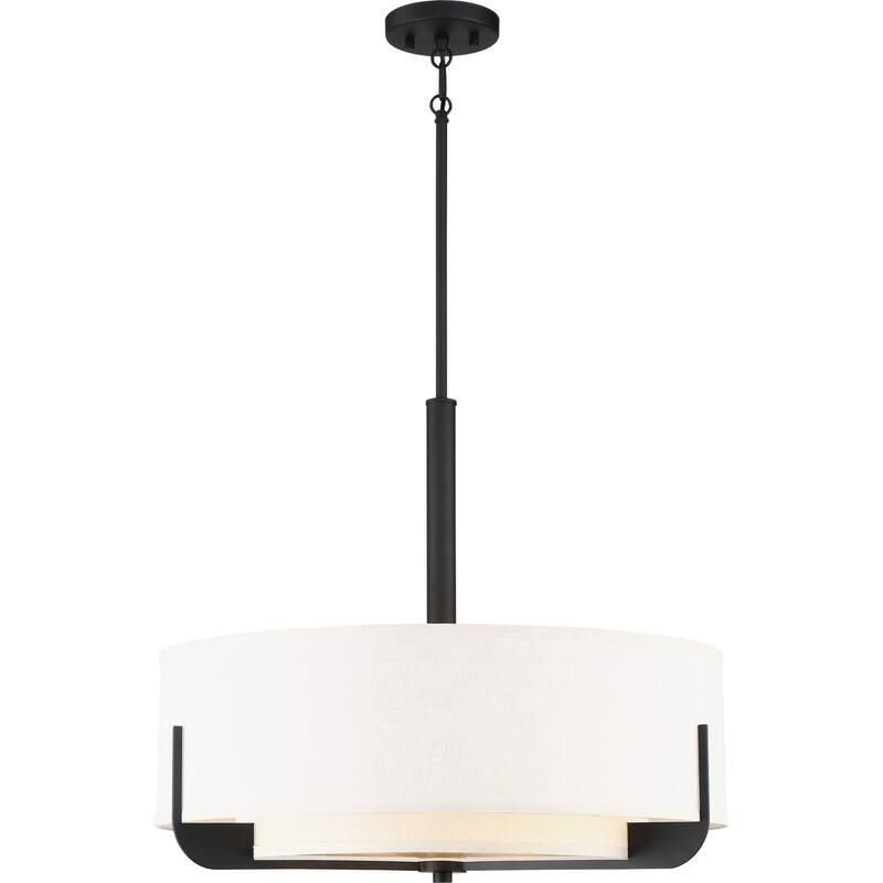 Nuvo Lighting 60/6544 Frankie 4 Light 24" Wide Drum Chandelier - Aged Bronze