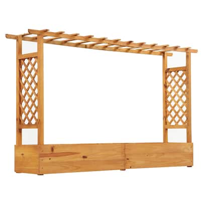 Costway 1/2 PCS 45” Raised Garden Bed with Trellis with Hanging Roof,