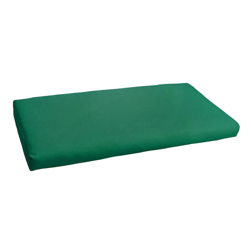 Sunbrella Canvas 55 in x 18 in x 2 in Bench Cushion Bristol - 55 in x 18 in x 2 in - Canvas Forest Green