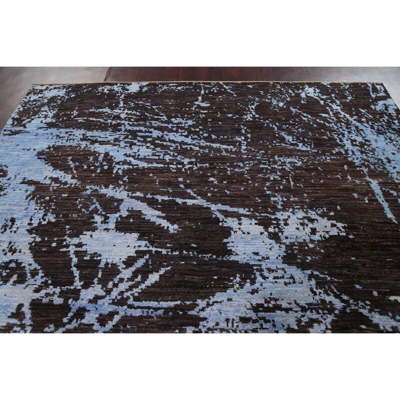 Vegetable Dye Abstract Oriental Living Room Area Rug Wool Hand-knotted - 8'11" x 11'10"