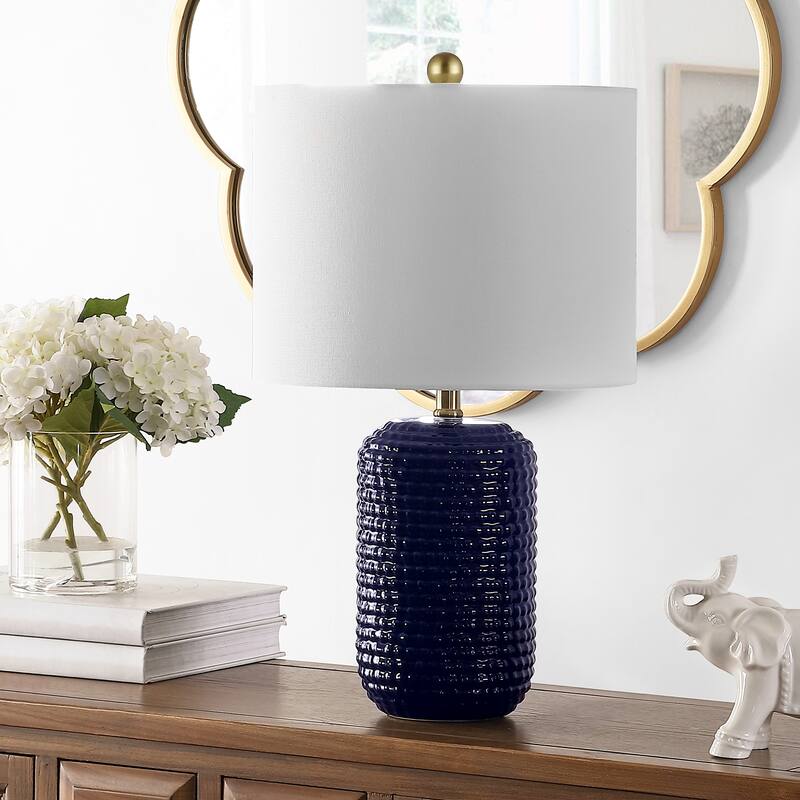 SAFAVIEH Lighting 22-inch Jace Ceramic Table Lamp (Set of 2) - 13" x 13" x 22"