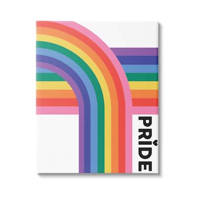 Stupell Pride Rainbow Arch LGBTQ Canvas Wall Art by Angela Nickeas