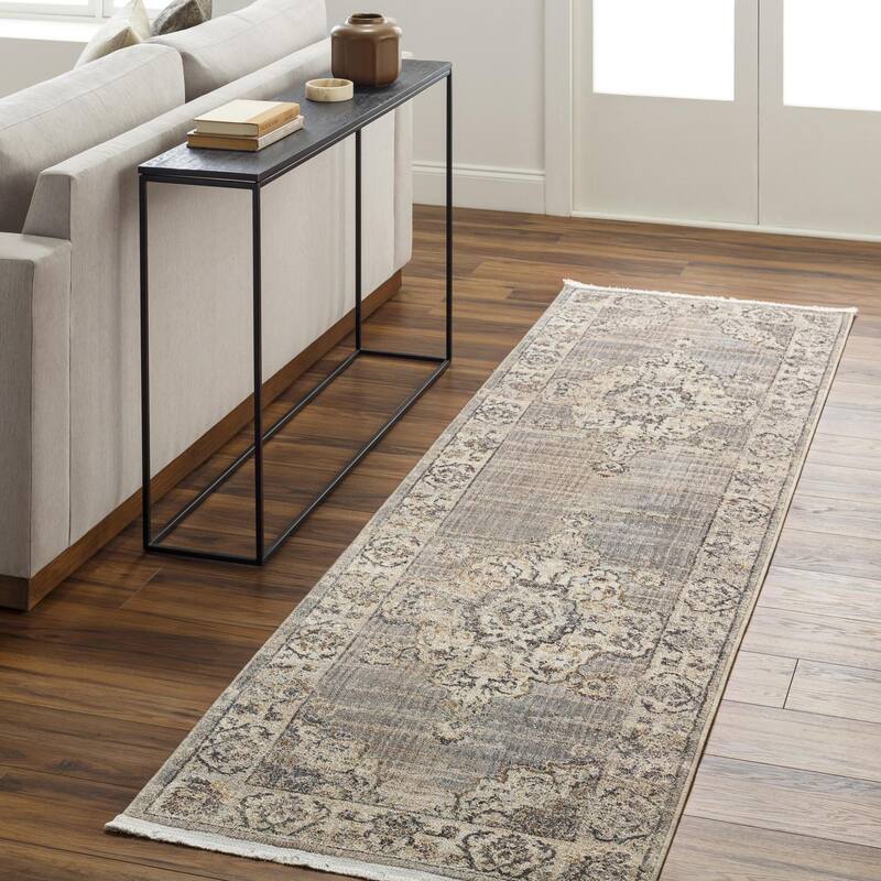 Jair Traditional Area Rug - 2' 7" x 9' - Taupe