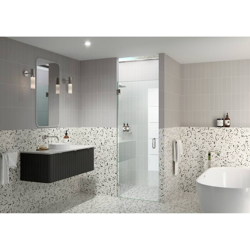 Glass Warehouse GW-DO-26 Albedo 78" High x 26" Wide Hinged Frameless