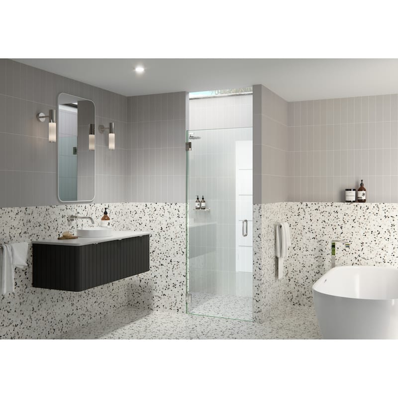 Glass Warehouse GW-DO-28 Albedo 78" High x 28" Wide Hinged Frameless