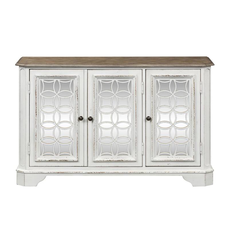 Magnolia Manor Antique White Mirrored Hall Console