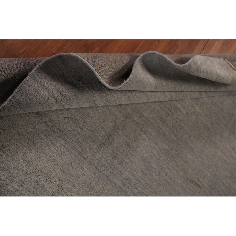 Gray Modern Gabbeh Oriental Area Rug Handmade Bedroom Wool Carpet - 4'11" x 6'5"