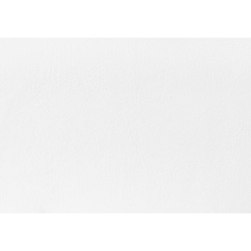 White Leather Look Twin Size Upholstered Platform Bed Frame