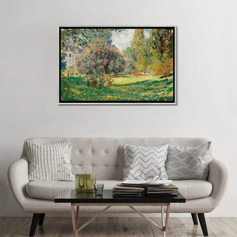 iCanvas "Landscape-The Parc Monceau" by Claude Monet Framed