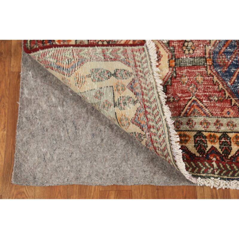 Hand Knotted Oriental 100% Wool Carpet Traditional Geometric Red Bakhtiari Area Rug - 4' 11'' X 3' 10''