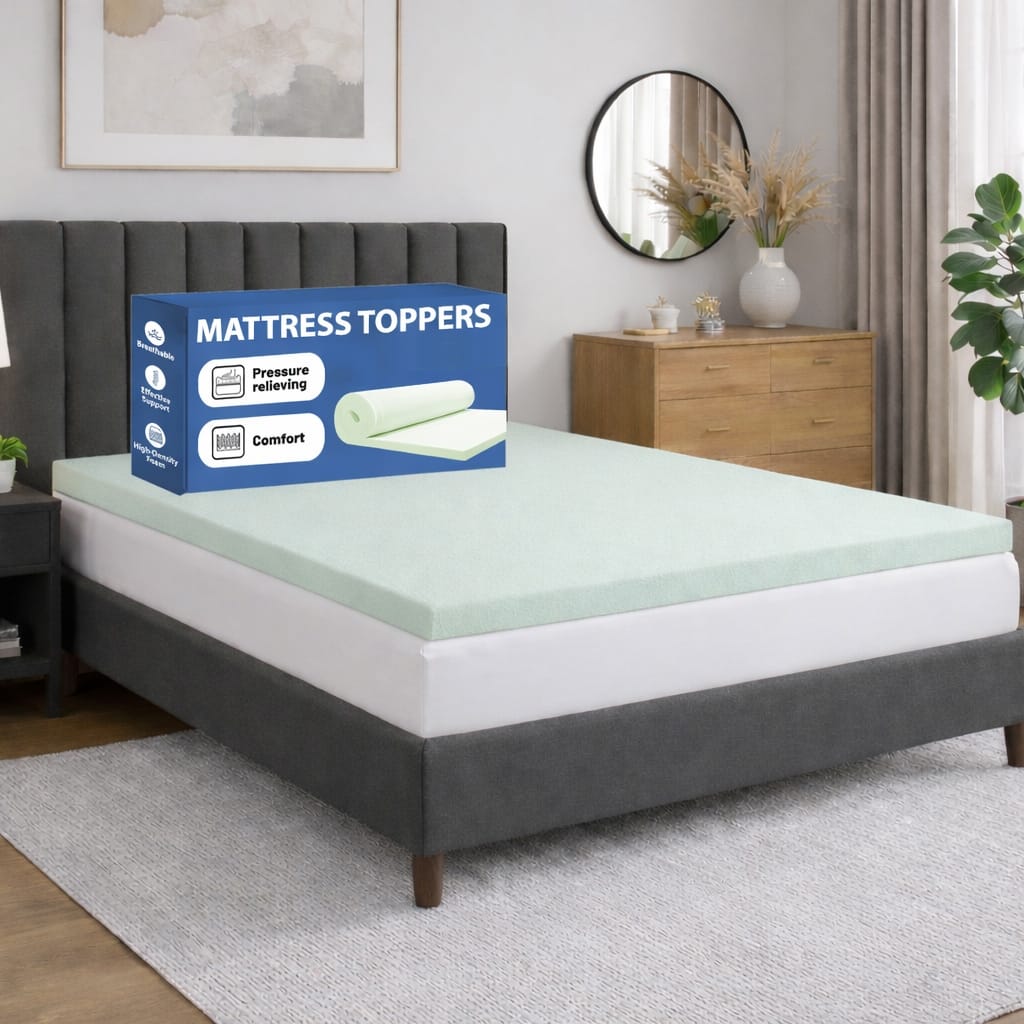 Onetan, Foam Topper, Adds Comfort to Mattress - Blue