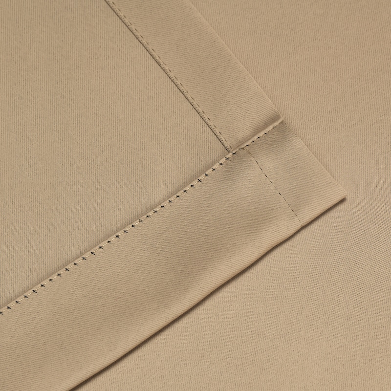 Modern Solid Room Darkening Blackout Curtains, Rod Pocket, Set of 2