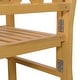 preview thumbnail 8 of 16, Outsunny Outdoor Foldable Garden Bench, 2-Seater Patio Wooden Bench, Loveseat Chair with Backrest and Armrest