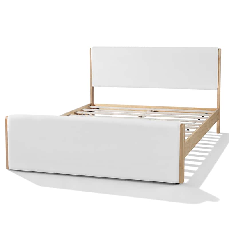 Christopher Knight Home - Mapleton Contemporary Wood Upholstered Panel Bed with Padded Headboard and Footboard