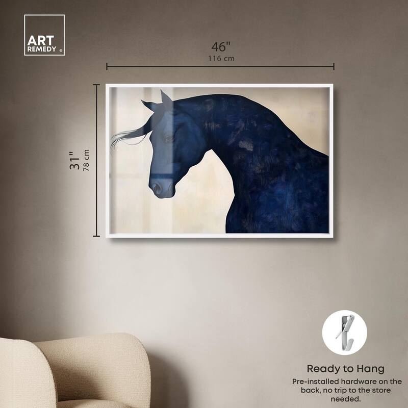 Blue Horse I Shadowbox by Art Remedy