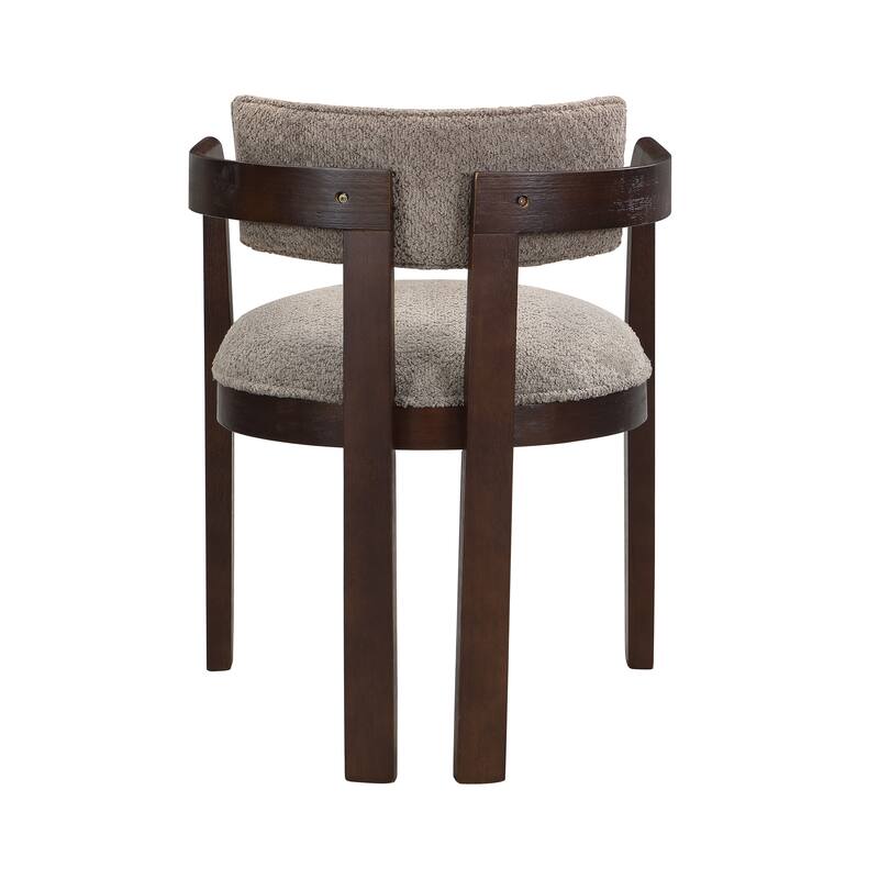 Conrad Sophisticated Modern Dining Chair With Armrest and Solid Wood Frame by Christopher Knight Home
