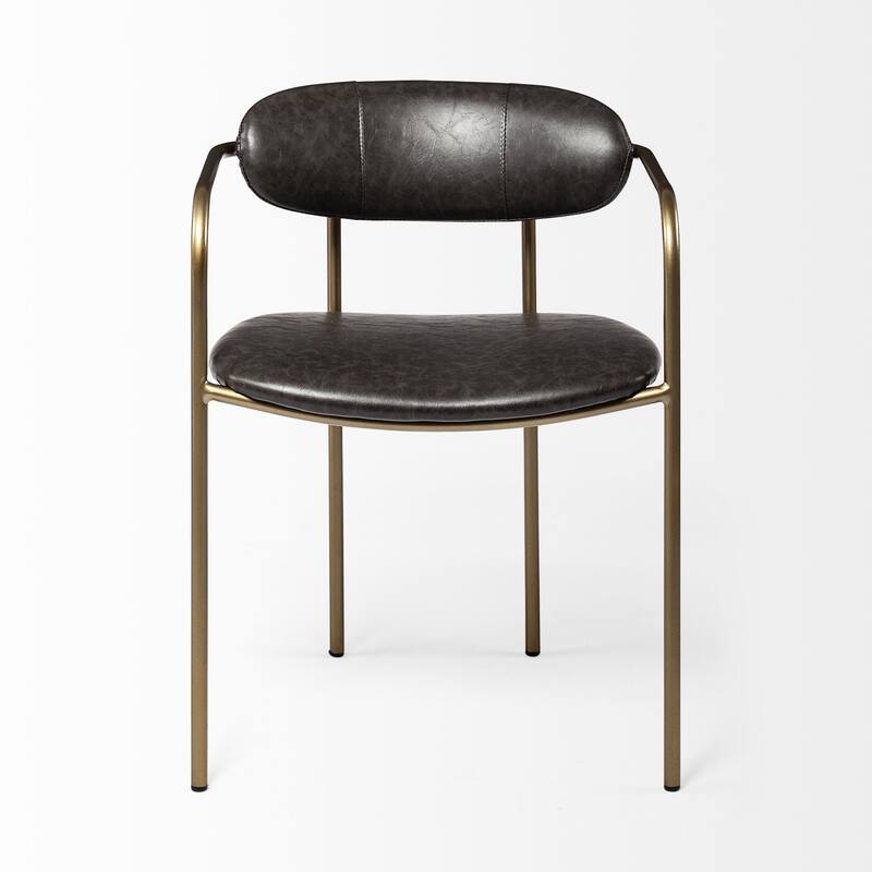 Set of 2 Faux Leather Dining Chairs - 21" W x 29" H x 22" D