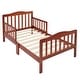 preview thumbnail 2 of 19, Modern Design Wooden Baby Toddler Bed Furniture with Safety Guardrails