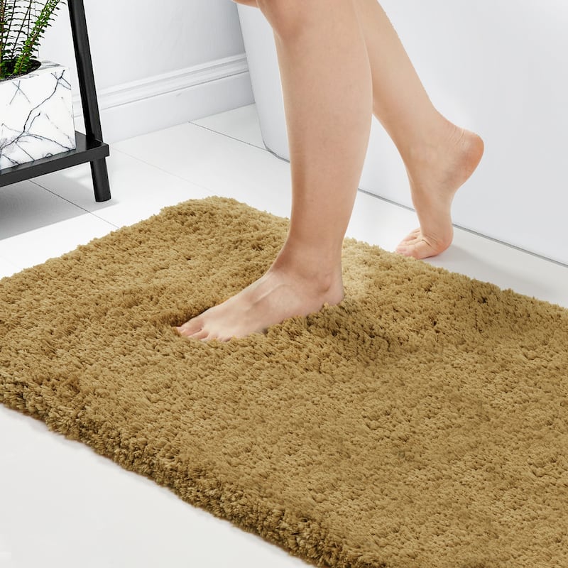 Deconovo Super Absorbent & Thick Bath Mat Rugs (1 PC) - 24x36 Inch - Khaki