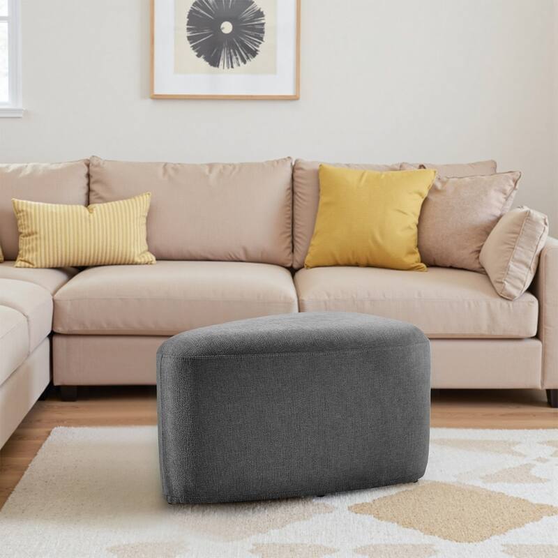 26" Footstools and Ottomans, Modern Fabric Pouf Ottoman