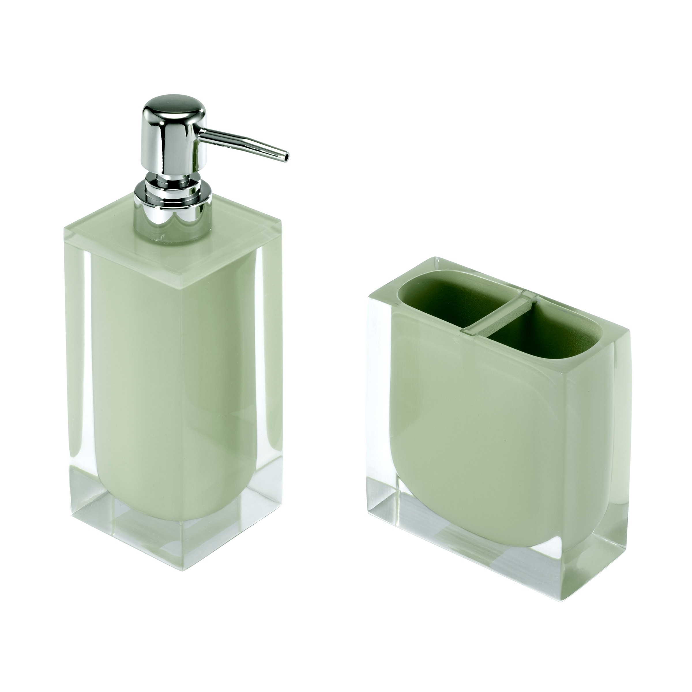 Izod Marina Toothbrush Holder & Lotion Dispenser Set - 2 Pc Accessory Set
