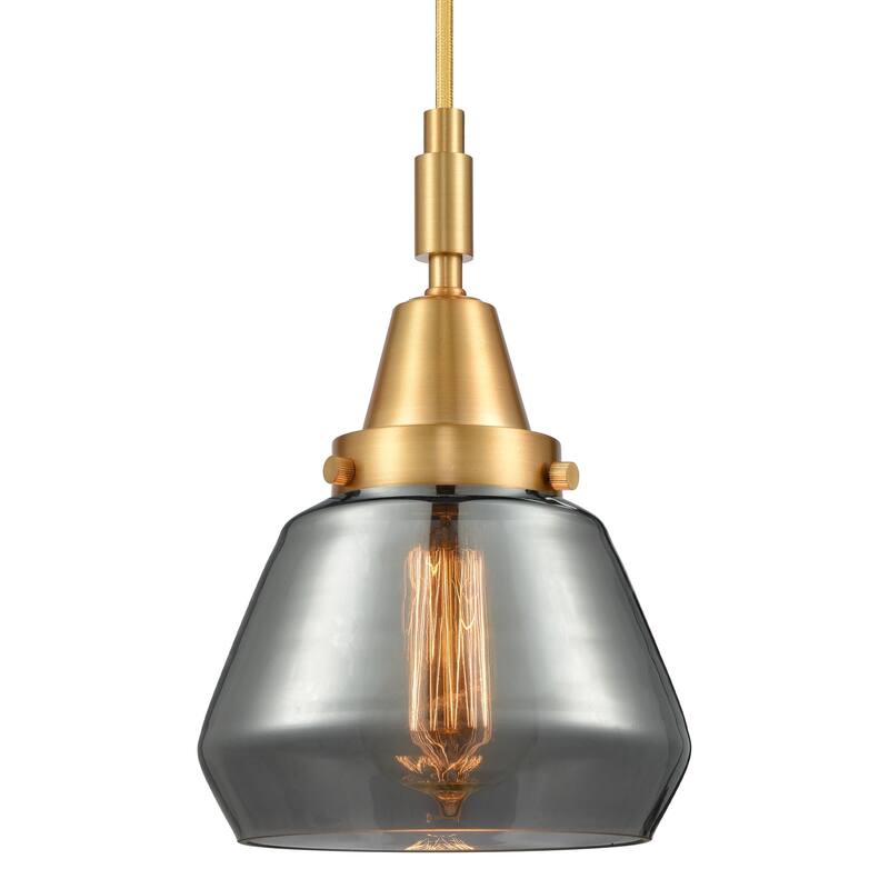Innovations Lighting 447-1P-G173 Fulton 7" Wide Mini Pendant with - Satin Gold